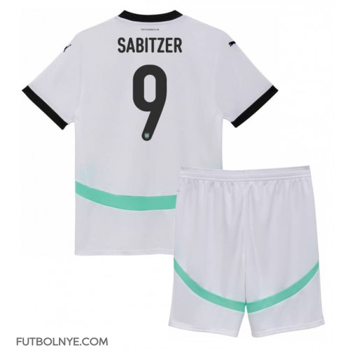 Camiseta Austria Marcel Sabitzer #9 Visitante Equipación para niños Eurocopa 2024 manga corta (+ pantalones cortos)